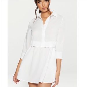 PLT White Shirt Dress